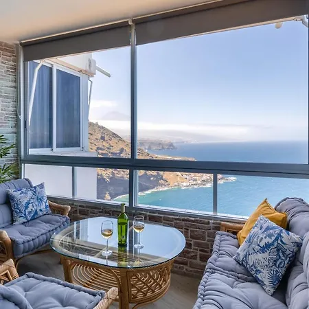 Blue Dream: Panoramic View On Heights Over The Sea La Matanza De Acentejo